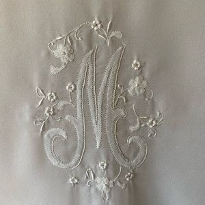 Initial “M” (or Mom) white scarf